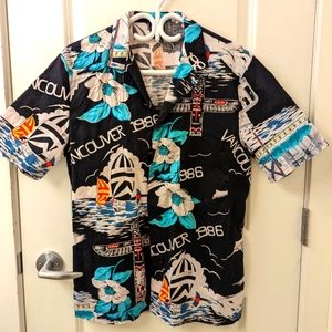 Vintage Vancouver Expo 86 M Hawaiian cotton shirt